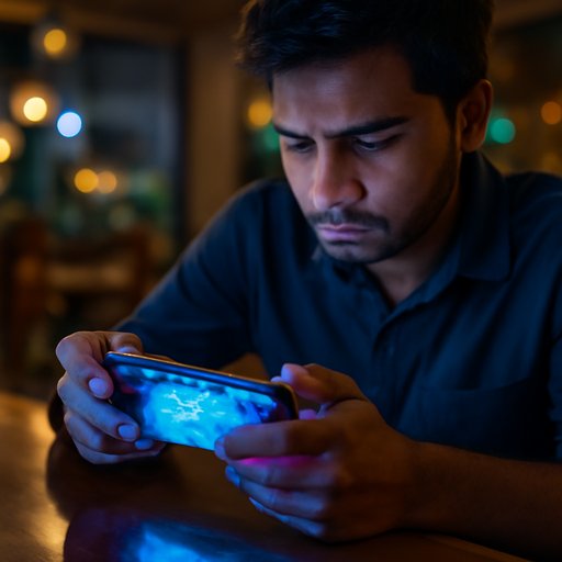 KG999 ঢাকার ক্যাফেতে মোবাইল চালানো ব্যবহারকারী